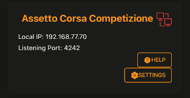 SRT recording settings for Assetto Corsa Competizione on PC