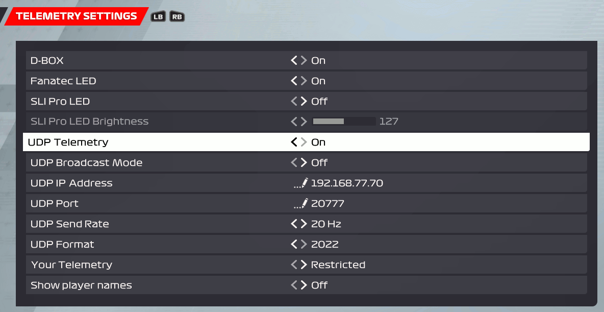 Configure UDP output